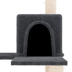 MAISON EXCLUSIVE - Arbre à chat avec griffoirs en sisal gris foncé 153 cm