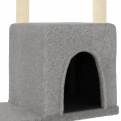 MAISON EXCLUSIVE - Arbre à chat avec griffoirs en sisal gris clair 97,5 cm