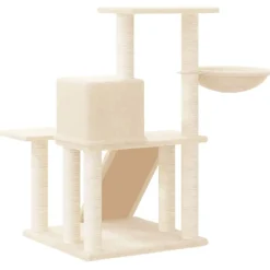 MAISON EXCLUSIVE - Arbre à chat avec griffoirs en sisal crème 82 cm