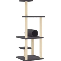 MAISON EXCLUSIVE - Arbre à chat avec griffoirs en sisal gris foncé 136 cm