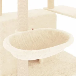 MAISON EXCLUSIVE - Arbre à chat avec griffoirs en sisal crème 166 cm
