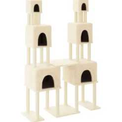 MAISON EXCLUSIVE - Arbre à chat avec griffoirs en sisal crème 199 cm