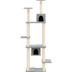 MAISON EXCLUSIVE - Arbre à chat avec griffoirs en sisal gris clair 176 cm