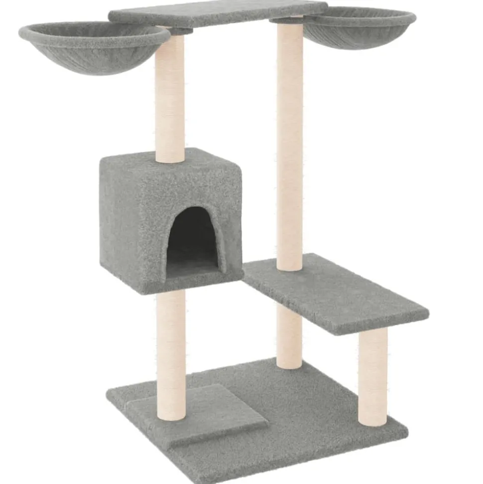 MAISON EXCLUSIVE - Arbre à chat avec griffoirs gris clair 82 cm