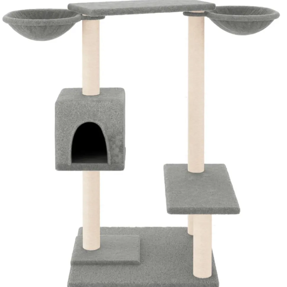MAISON EXCLUSIVE - Arbre à chat avec griffoirs gris clair 82 cm