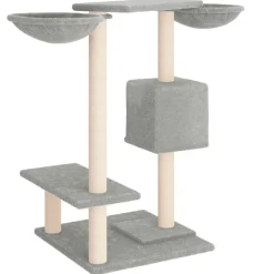 MAISON EXCLUSIVE - Arbre à chat avec griffoirs gris clair 82 cm