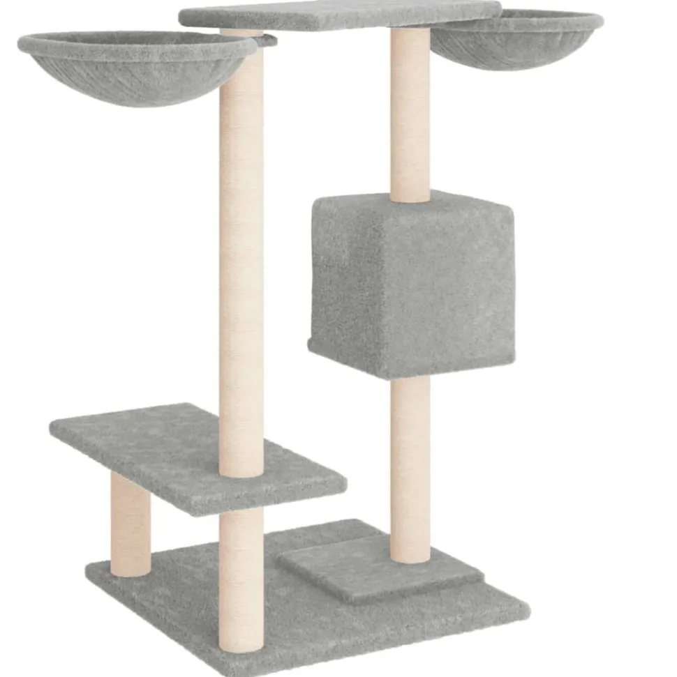MAISON EXCLUSIVE - Arbre à chat avec griffoirs gris clair 82 cm