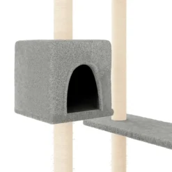 MAISON EXCLUSIVE - Arbre à chat avec griffoirs gris clair 82 cm