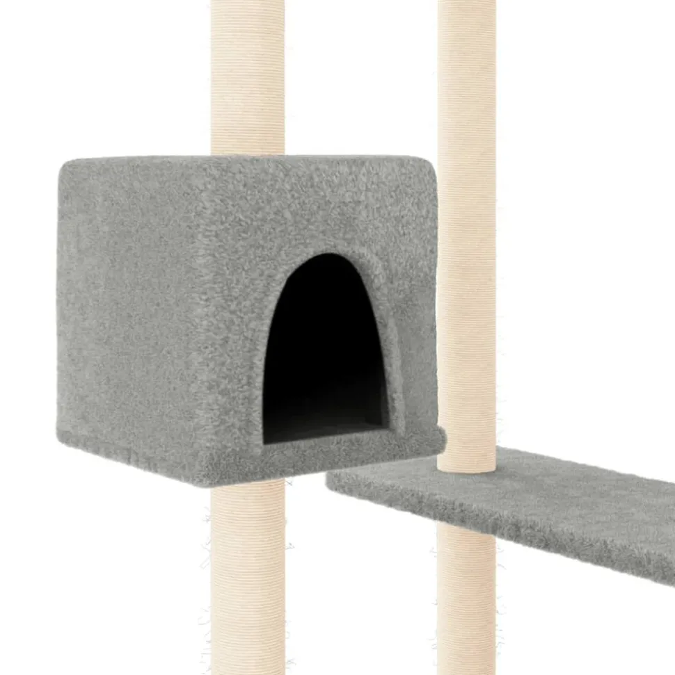 MAISON EXCLUSIVE - Arbre à chat avec griffoirs gris clair 82 cm