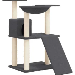 MAISON EXCLUSIVE - Arbre à chat avec griffoirs en sisal gris foncé 83 cm