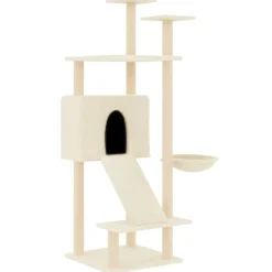 MAISON EXCLUSIVE - Arbre à chat avec griffoirs en sisal crème 153 cm