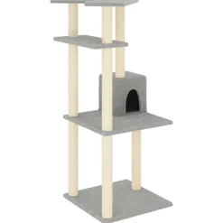 MAISON EXCLUSIVE - Arbre à chat avec griffoirs en sisal gris clair 123 cm