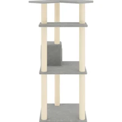 MAISON EXCLUSIVE - Arbre à chat avec griffoirs en sisal gris clair 123 cm