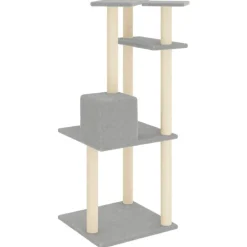 MAISON EXCLUSIVE - Arbre à chat avec griffoirs en sisal gris clair 123 cm