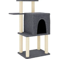 MAISON EXCLUSIVE - Arbre à chat avec griffoirs en sisal gris foncé 97 cm