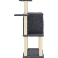 MAISON EXCLUSIVE - Arbre à chat avec griffoirs en sisal gris foncé 97 cm