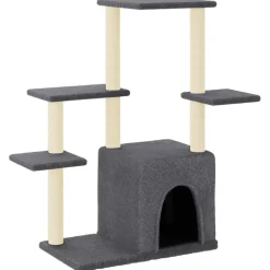 MAISON EXCLUSIVE - Arbre à chat avec griffoirs en sisal gris foncé 97,5 cm