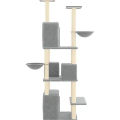 MAISON EXCLUSIVE - Arbre à chat avec griffoirs en sisal gris clair 180 cm