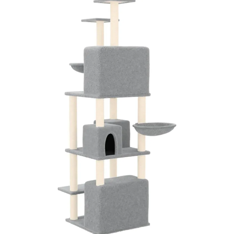 MAISON EXCLUSIVE - Arbre à chat avec griffoirs en sisal gris clair 180 cm