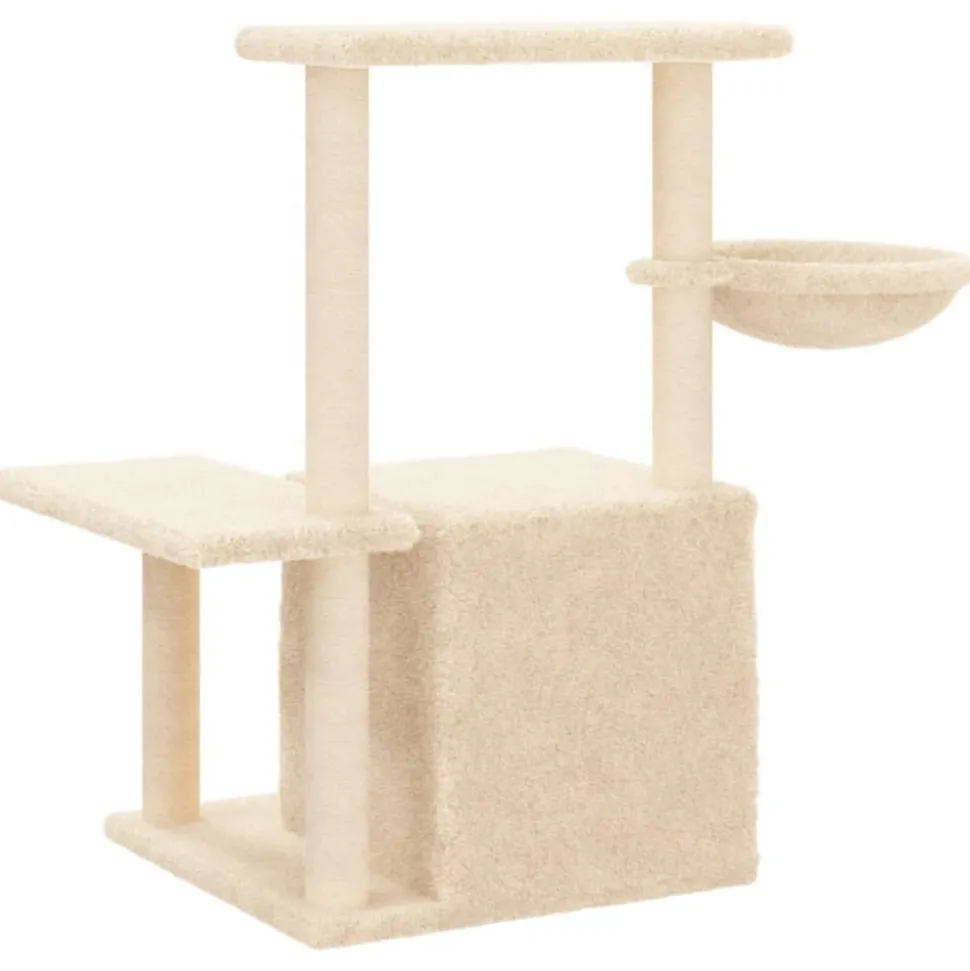 MAISON EXCLUSIVE - Arbre à chat avec griffoirs en sisal crème 83 cm