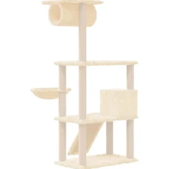 MAISON EXCLUSIVE - Arbre à chat avec griffoirs en sisal crème 131 cm