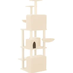 MAISON EXCLUSIVE - Arbre à chat avec griffoirs en sisal crème 180 cm