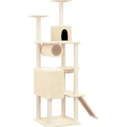MAISON EXCLUSIVE - Arbre à chat avec griffoirs en sisal crème 168 cm