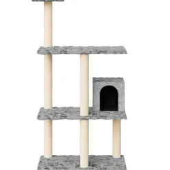 MAISON EXCLUSIVE - Arbre à chat avec griffoirs en sisal gris clair 119 cm