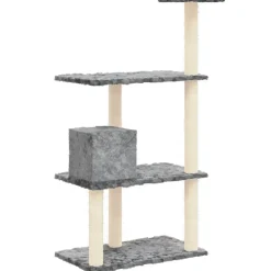 MAISON EXCLUSIVE - Arbre à chat avec griffoirs en sisal gris clair 119 cm