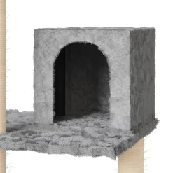 MAISON EXCLUSIVE - Arbre à chat avec griffoirs en sisal gris clair 119 cm