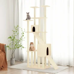 MAISON EXCLUSIVE - Arbre à chat avec griffoirs en sisal crème 190 cm