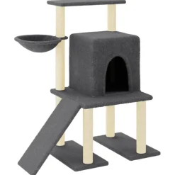 MAISON EXCLUSIVE - Arbre à chat avec griffoirs en sisal gris foncé 96,5 cm