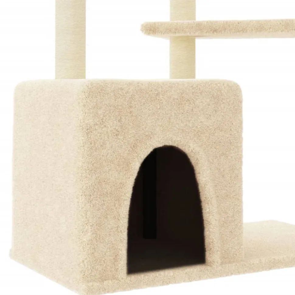 MAISON EXCLUSIVE - Arbre à chat avec griffoirs en sisal crème 107,5 cm