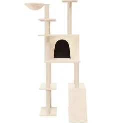 MAISON EXCLUSIVE - Arbre à chat avec griffoirs en sisal crème 166 cm