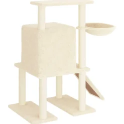 MAISON EXCLUSIVE - Arbre à chat avec griffoirs en sisal crème 96,5 cm