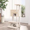 MAISON EXCLUSIVE - Arbre à chat avec griffoirs en sisal crème 108,5 cm