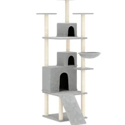 MAISON EXCLUSIVE - Arbre à chat avec griffoirs en sisal gris clair 175 cm