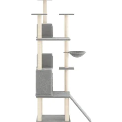 MAISON EXCLUSIVE - Arbre à chat avec griffoirs en sisal gris clair 175 cm