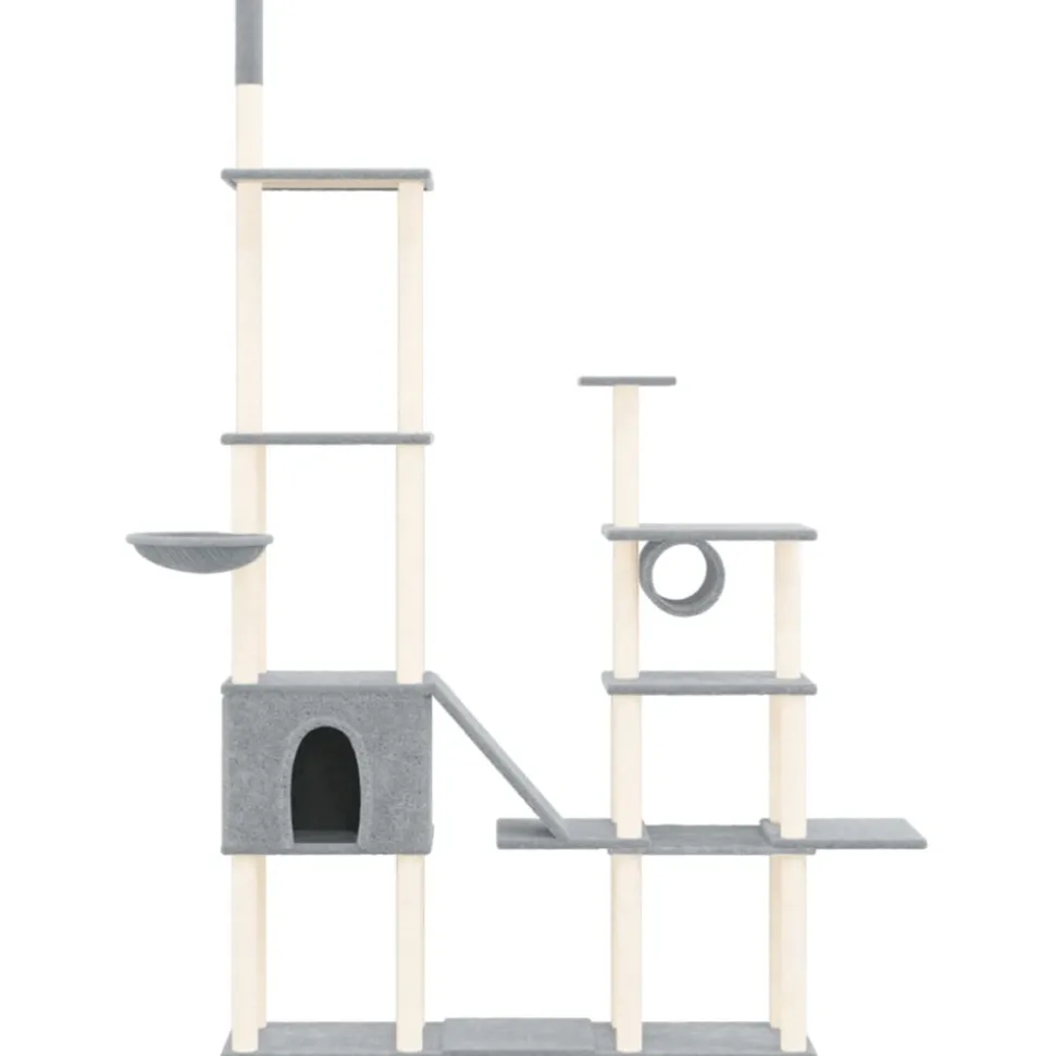 MAISON EXCLUSIVE - Arbre à chat avec griffoirs en sisal gris clair 279 cm