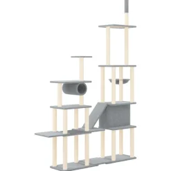 MAISON EXCLUSIVE - Arbre à chat avec griffoirs en sisal gris clair 279 cm