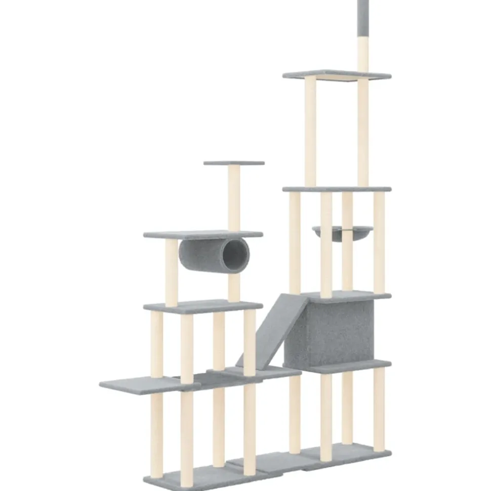 MAISON EXCLUSIVE - Arbre à chat avec griffoirs en sisal gris clair 279 cm