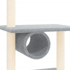 MAISON EXCLUSIVE - Arbre à chat avec griffoirs en sisal gris clair 279 cm
