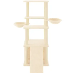 MAISON EXCLUSIVE - Arbre à chat avec griffoirs en sisal crème 133 cm