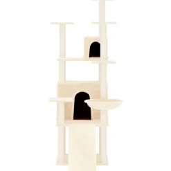 MAISON EXCLUSIVE - Arbre à chat avec griffoirs en sisal crème 154 cm