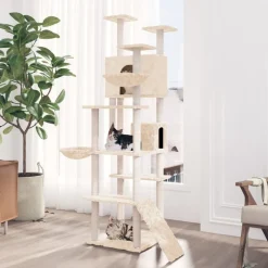 MAISON EXCLUSIVE - Arbre à chat avec griffoirs en sisal crème 191 cm