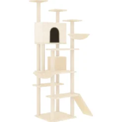 MAISON EXCLUSIVE - Arbre à chat avec griffoirs en sisal crème 191 cm
