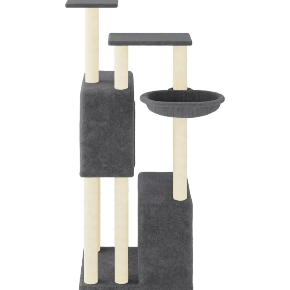 MAISON EXCLUSIVE - Arbre à chat avec griffoirs en sisal gris foncé 122 cm