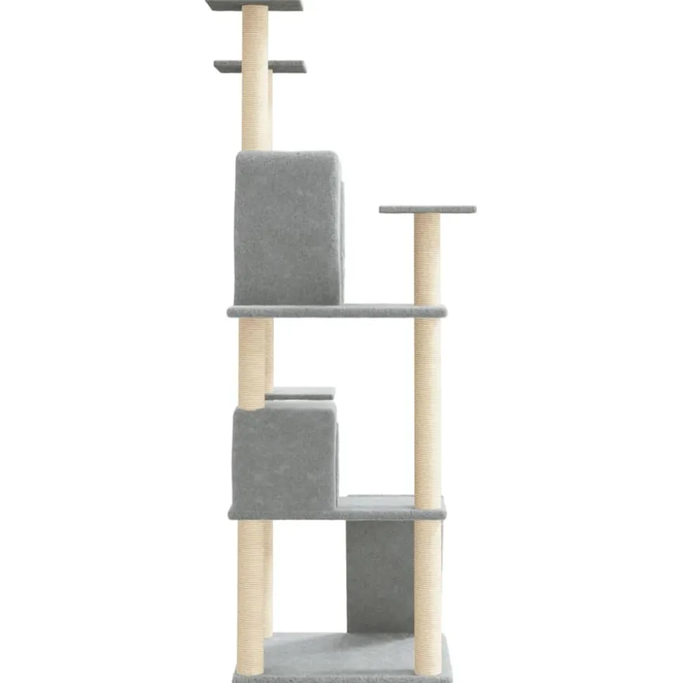 MAISON EXCLUSIVE - Arbre à chat avec griffoirs en sisal gris clair 153 cm
