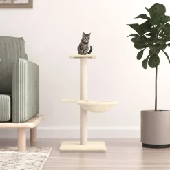 MAISON EXCLUSIVE - Arbre à chat avec griffoirs en sisal crème 72 cm