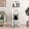MAISON EXCLUSIVE - Arbre à chat avec griffoirs en sisal gris clair 154 cm